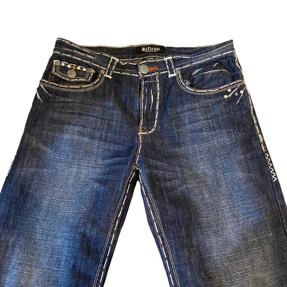 Y2K Riflessi Designer Jeans – W34 L32 - Picture 1 of 8